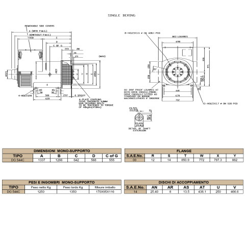 BELTRAME DINGOL DG444C Three-phase Alternator 250 kVA AVR