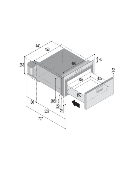 VITRIFRIGO DW35RFX FRIGORIFERO ACCIAIO INOX