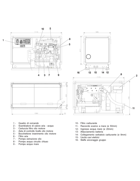 MASE IS16 marine generator | Manel Service