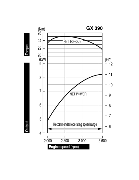 HONDA Motore GX390T2-VS-P-OH