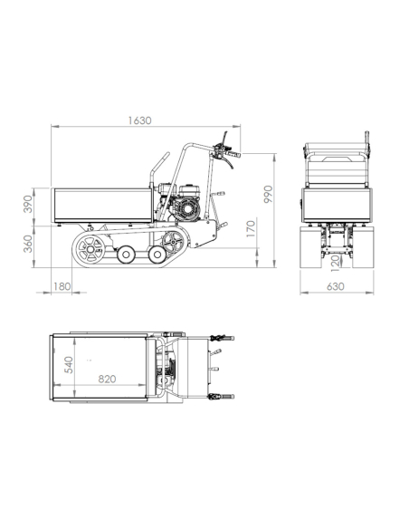 Crawler Trolley Fastverdini Minidumper TM350
