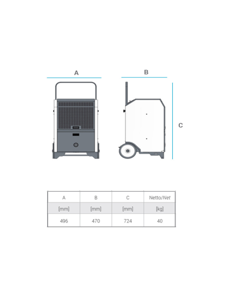 BM2 DR 35 PROFESSIONAL DEHUMIDIFIER 35l/24h
