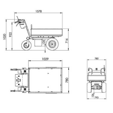MCH W350E Trasportatore Elettrico | Manel Service