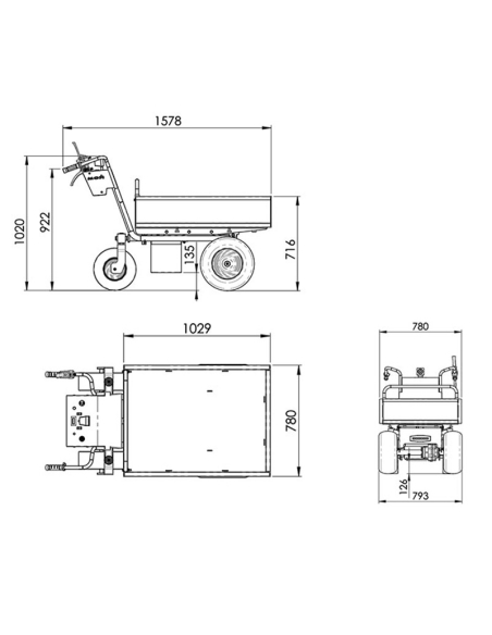MCH W350E Trasportatore Elettrico | Manel Service