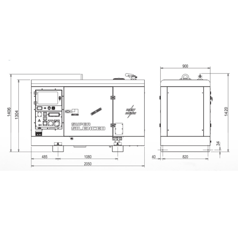 Gruppo elettrogeno MOSA GE 45 YSX | Manel Service