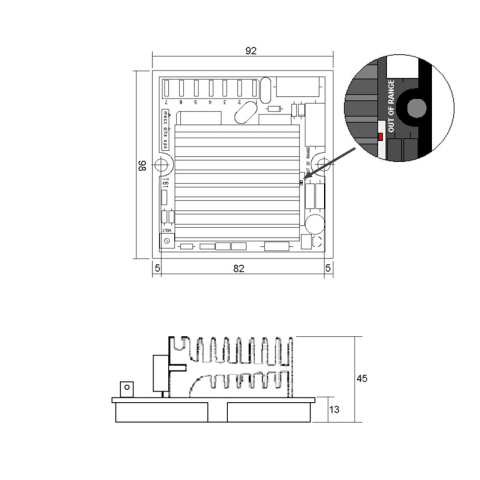 Mecc Alte - Automatic voltage regulator RCM for S20W alternators.