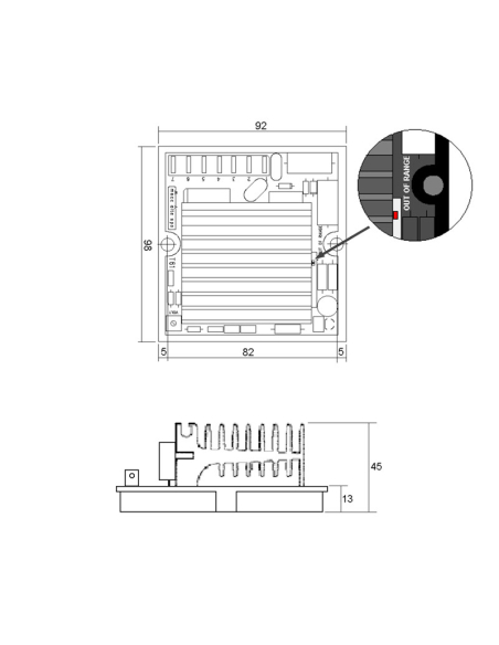 Mecc Alte - Automatic voltage regulator RCM for S20W alternators.