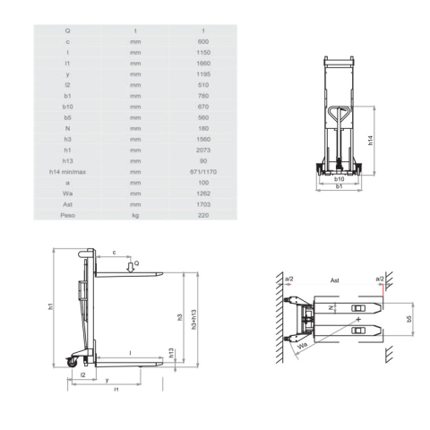 BADA 10M  Stainless Steel Hand Lifter