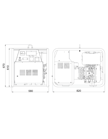 MASE PD 7.4 Y Generator 6,5KVA StageV