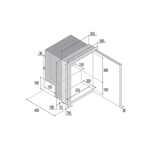 VITRIFRIGO C85iAX FRIGO-FREEZER ACCIAIO INOX CON PIASTRA AD ACCUMULO II