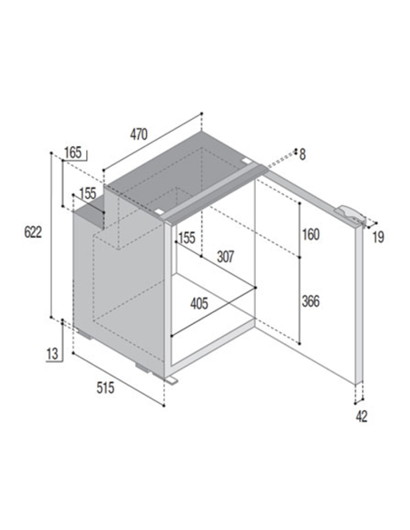VITRIFRIGO C90i FRIGO-FREEZER VEICOLARE 90l CON AIRLOCK V