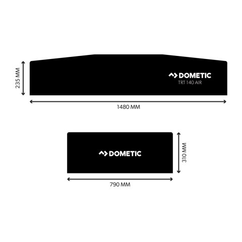 Dometic tenda Gonfiabile Roof Tent TRT 140 AIR Dimensioni da chiusa