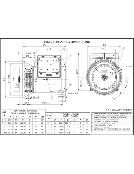 MECC HIGH ECP3-1S/4 THREE-PHASE ALTERNATOR AVR