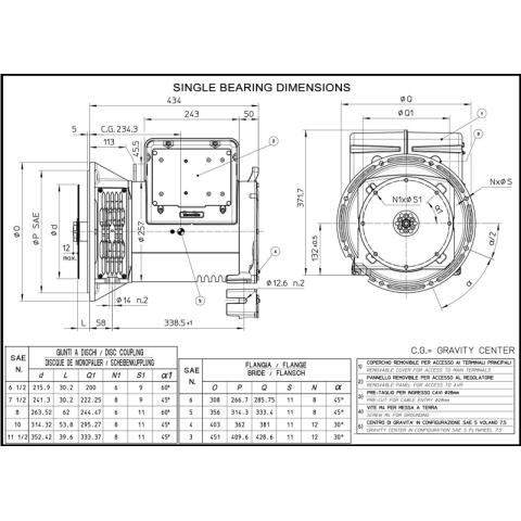 MECC HIGH ECP3-2S/4 THREE-PHASE ALTERNATOR AVR