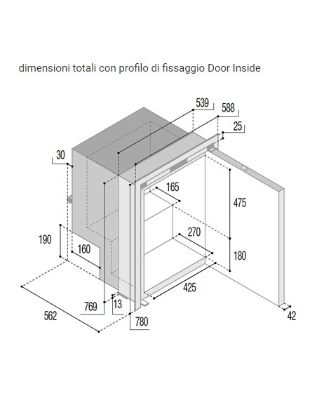 VITRIFRIGO C115iX OCX2 FRIGO-FREEZER STAINLESS STEEL I