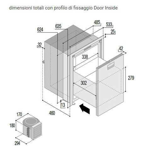 VITRIFRIGO DW75 OCX2 FRIGO-FREEZER A CASSETTO I