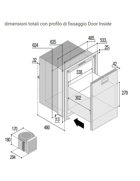 VITRIFRIGO DW75 OCX2 FRIGO-FREEZER A CASSETTO I
