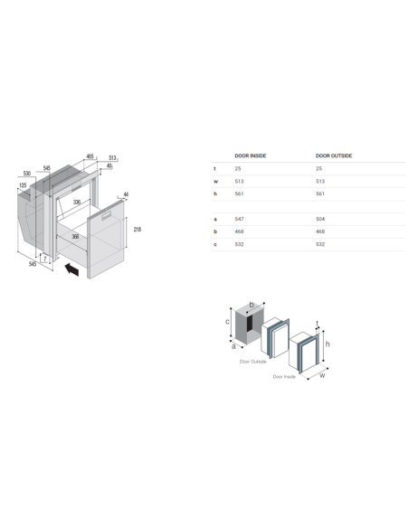 VITRIFRIGO DW62 OCX2 DRINKS dimensioni