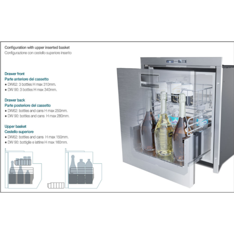 VITRIFRIGO DW90 OCX2 DRINKS frigo-freezer a cassetto Configurazione