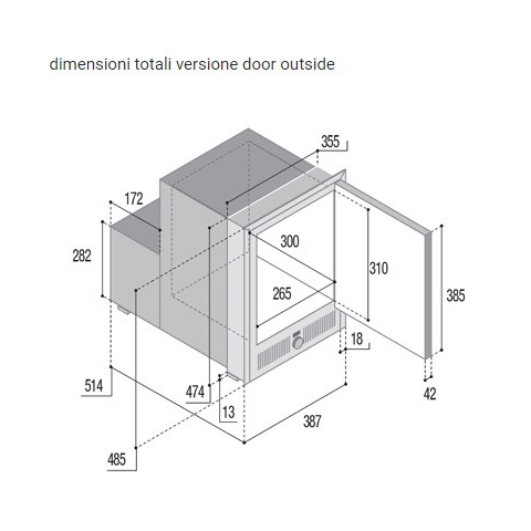 VITRIFRIGO IM XT HYDRO (12Vdc) Ice Maker - Door inside | Manel Service