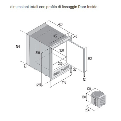VITRIFRIGO CFR24 XR OCX2 Frigo-Freezer II