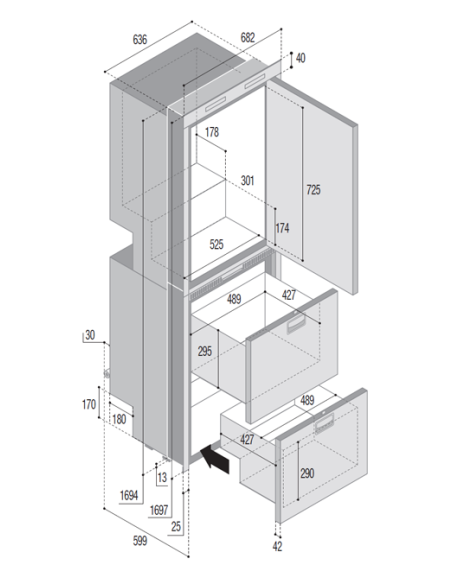 VITRIFRIGO DW360 OCX2 BTX IM III