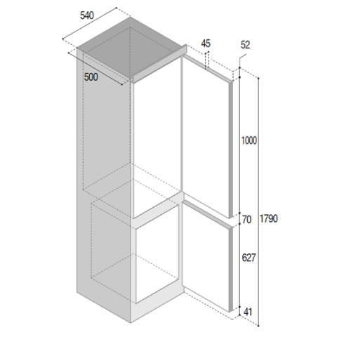 VITRIFRIGO C270DP Frigo-Freezer doppia porta