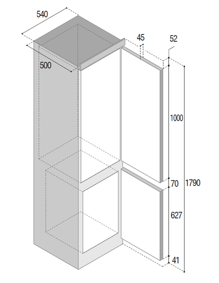 VITRIFRIGO C270DP Frigo-Freezer doppia porta