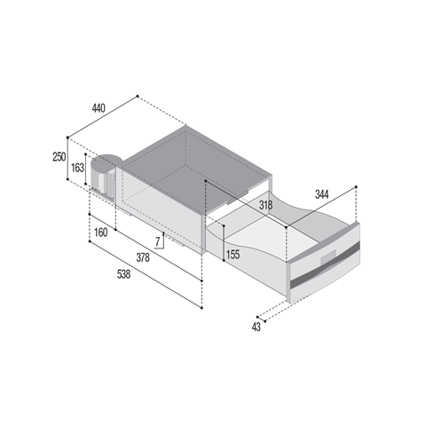 VITRIFRIGO D20A Frigo Freezer a Cassetto VI