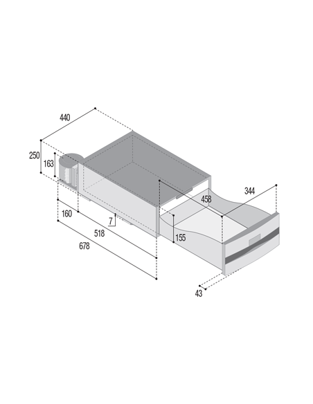 VITRIFRIGO D30A Frigo-Freezer a Cassetto IV