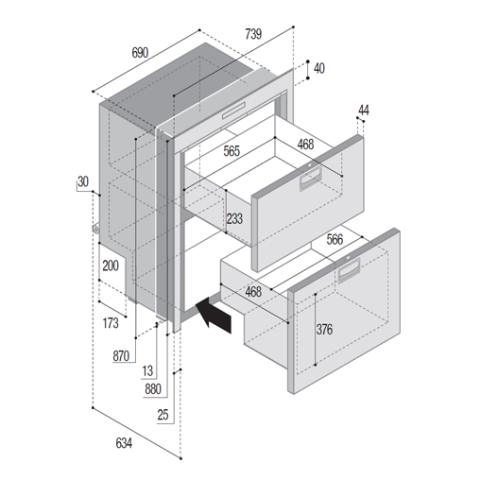 VITRIFRIGO DW210 OCX2 BTX IM Congelatore-Congelatore