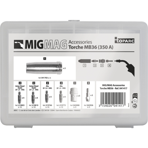 GYS Cofanetto consumabili torcia MIG/MAG 350 A