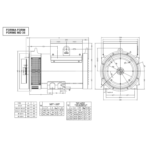 Zanardi THREE-PHASE AC Alternator WITH BRUSH AND MIXING ADJUSTMENT, 4 POLES, 1500- REV/MIN.