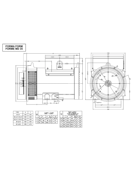 Zanardi Alternatore TRIFASE CON REGOLAZIONE A SPAZZOLE E MESCOLA, 4 POLI, 1500- GIRI/MIN.