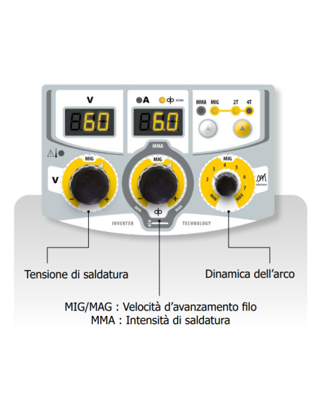 GYS MULTIWELD FV220M SALDATRICE MIG - MAG Inverter
