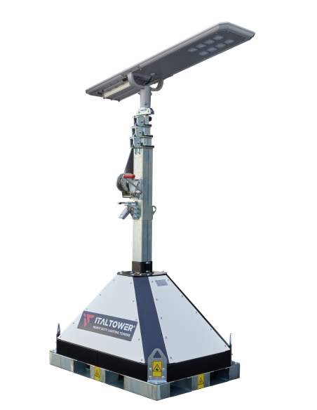 ITALTOWER STREET SOLAR PRO01 TORRE FARO 6000lm ELETTRICA ENERGIA SOLARE