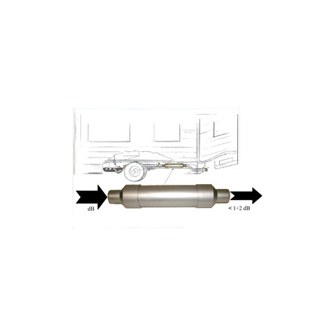 TELAIR MAG Additional muffler 450mm x 70mm Ø