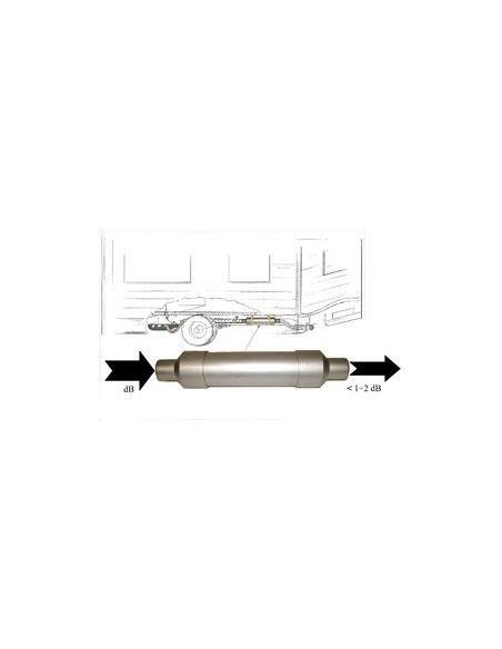 TELAIR MAG Additional muffler 450mm x 70mm Ø