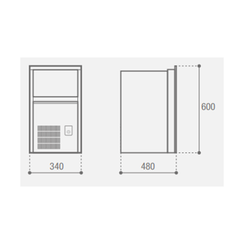 VITRIFRIGO VF28BRIGHT Ice Maker