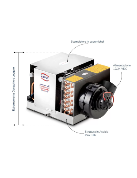 Thermowell AIRJET24 Air Conditioner 24V 7400 BTU/h