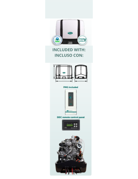 WHISPER M-GV12 PICCOLO GENERATORE MARINO MONOFASE 12KVA INVERTER STAGE V
