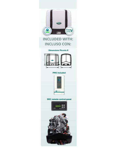 WHISPER M-GV8 PICCOLO GENERATORE MARINO MONOFASE 8KVA INVERTER STAGE V