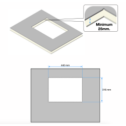 Italcolven Viesa Kompressor 3 kit Cut roof Flat roof (25mm gap)