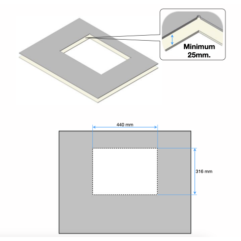 Italcolven Viesa Kompressor 3 kit Cut roof Flat roof (25mm gap)