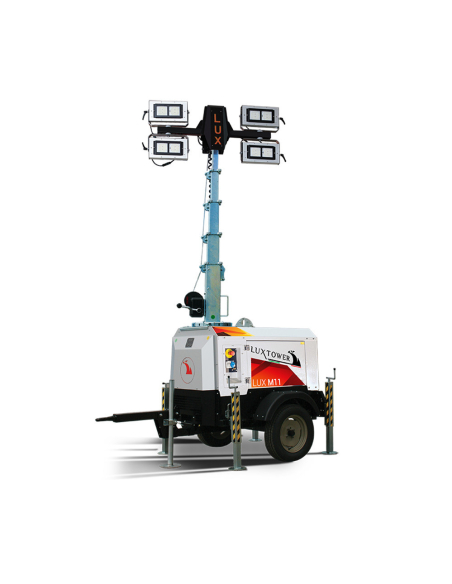 Noleggio Torre Faro LUXTOWER LUXM11 LED 8.5 Metri con Generatore 3.5 kVA
