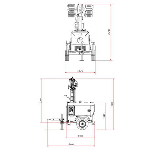 LUXTOWER LUXM12 Torre Faro LED 6x160W