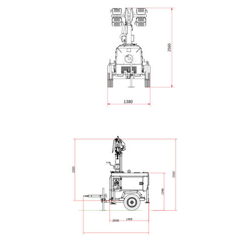LUXTOWER LUX M11MAX Light Tower LED 8kVA Slow Towing