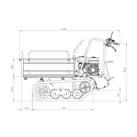 MCH M350 GX POWER CARRIES WITH EXTENDABLE DRAWBACK 350 Kg