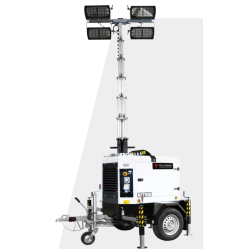 ITALTOWER ASTRID PRO ST-LY 4x320W LED Light Tower with Slow Trolley and Generator