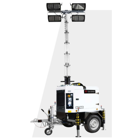 ITALTOWER ASTRID PRO ST-LY Torre Faro 4x320W LED Con Carrelo Traino Lento e Generatore